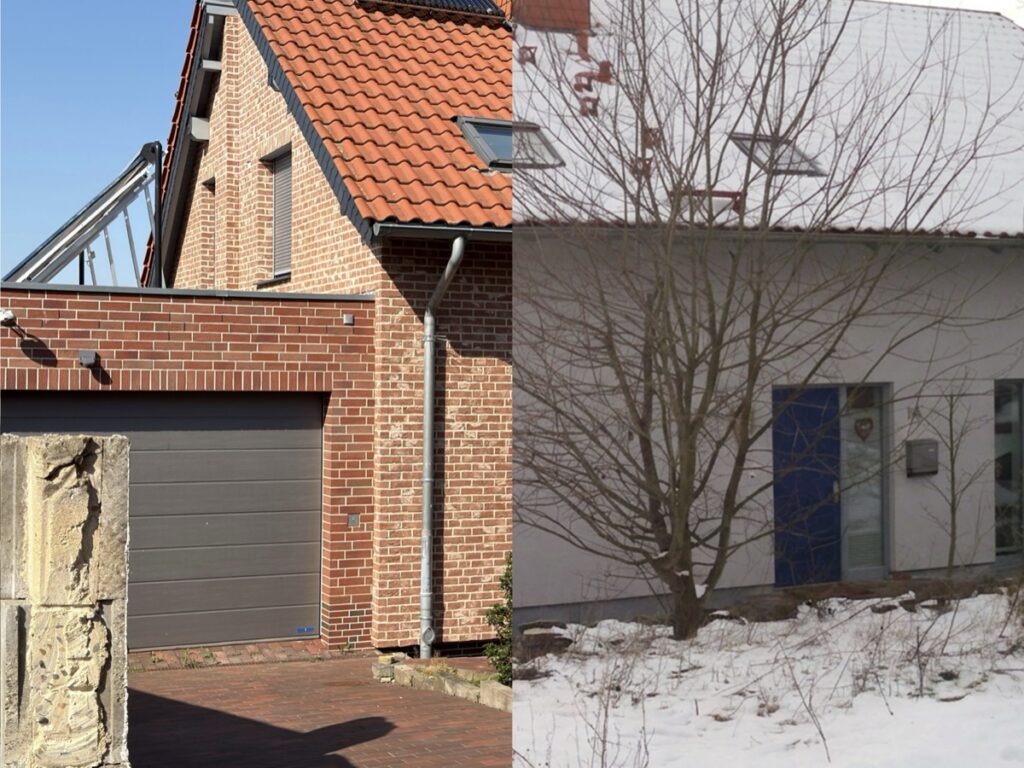 Modernes saniertes Wohnhaus mit Wärmepumpe im Garten